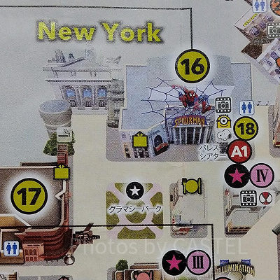 ニューヨークエリアのパークマップ／USJスタジオガイド（2021年3月版）