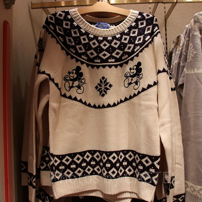 ノルディック風セーター（ホワイト×ブラック）