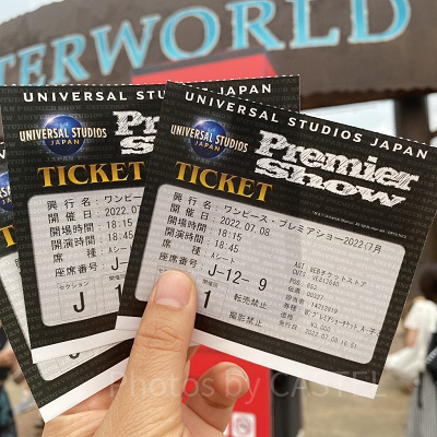 ワンピースプレミアショーのチケット