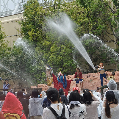 ワンピースウォーターバトルの水発射／USJ