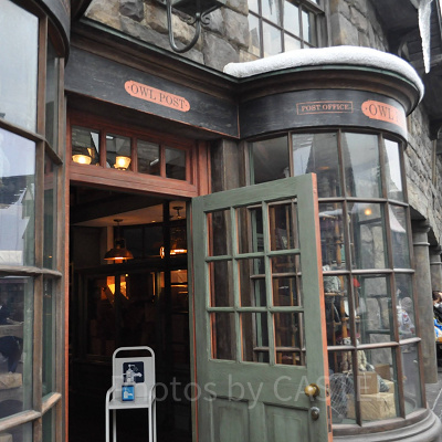 ハリーポッターエリアのふくろう便＆ふくろう小屋