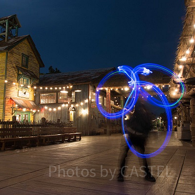 ロストリバーデルタにてタルの上にカメラを固定して撮影<br />（TDS・夜） 設定：16㎜ SS10 F8.0 ISO100