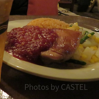 スモークチキンのプレート