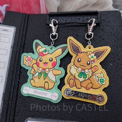 ポケパークカントーグッズ/ピカチュウ＆イーブイのキーホルダー