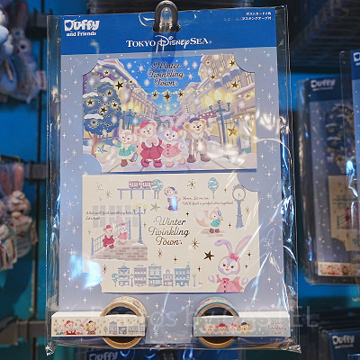 ポストカード＆マスキングテープ（ダッフィー＆フレンズのウィンター・トゥインクリング・タウン）