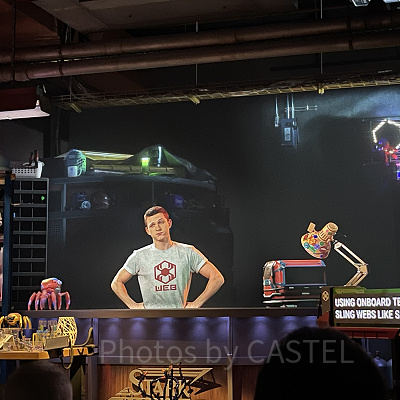 スパイダーマン・ウェブ・アドベンチャーのプレショーの様子(パリディズニー)