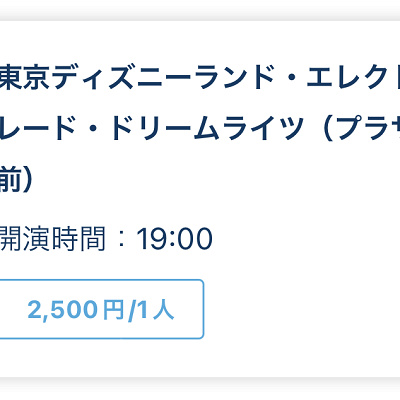 エレクトリカルパレードのプレミアアクセス
