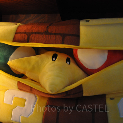 ハテナブロックのクッション 