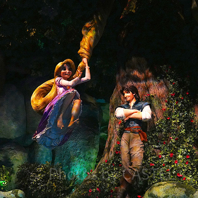 塔の外に出たことを喜ぶラプンツェル〔ラプンツェルのランタンフェスティバル〕