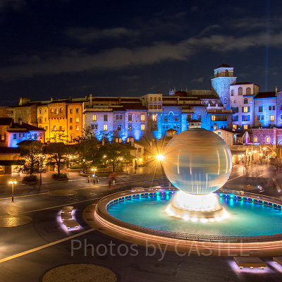 ディズニーシーのロマンチックな夜景