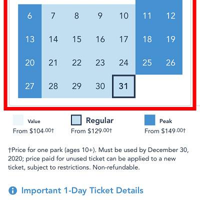 入園日や購入するチケットの枚数を選択