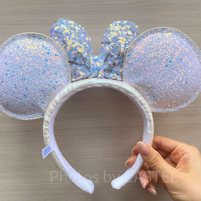 スパンコールカチューシャ(ブルーホワイト)