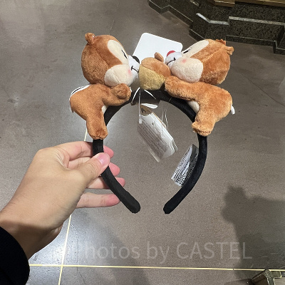上海ディズニーカチューシャ：チップ＆デールのどんぐりカチューシャ