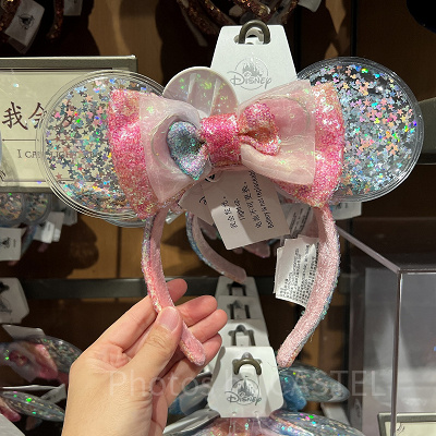 上海ディズニーカチューシャ：クリア素材星柄ミニーカチューシャ