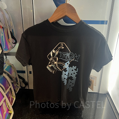 上海ディズニートロングッズ：トロンデザイン黒Tシャツ（子供）