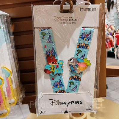 上海ディズニーズートピアグッズ：ピンバッジ用ストラップ