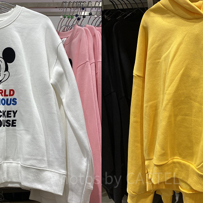シンプルなパーカー＆スウェットもある