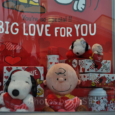 スヌーピー「BIG LOVE FOR YOU」ディスプレイ