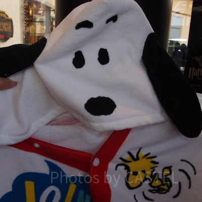 スヌーピーフード付タオル