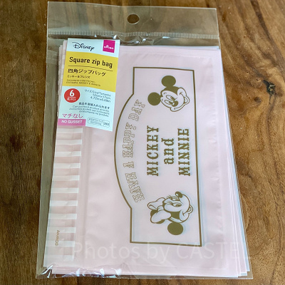 四角ジップバッグ ミッキー＆フレンズ