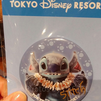 スティッチ実写缶バッチ