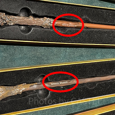 文字入れされたスタジオツアー東京の杖