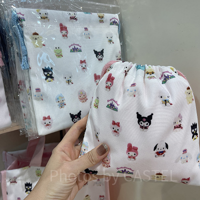 ぬいぐるみプリントきんちゃく