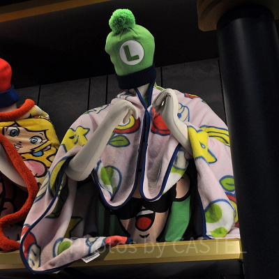 スーパーマリオの総柄ブランケット（ピンク）