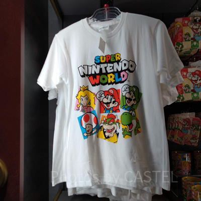 スーパーニンテンドーワールドのロゴ＋キャラTシャツ