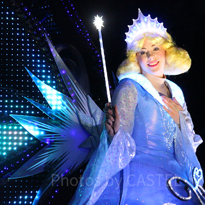 夜のパレードはとっても綺麗♪