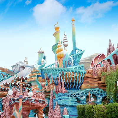 ディズニーシーの中で一番ファンタジーに溢れているマーメードラグーンの景色