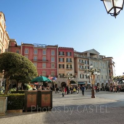 ミラコスタの壁面がポルトフィーノと似ています