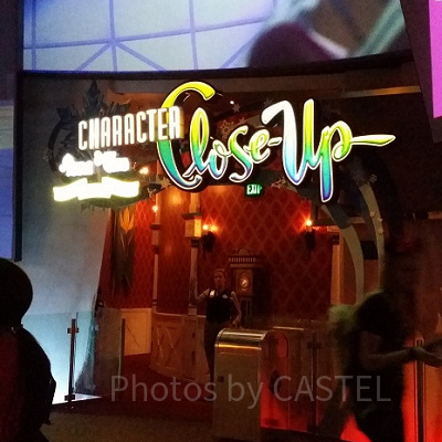 入口です。待機列は室内で、アナと雪の女王の名シーンダイジェストが流れています