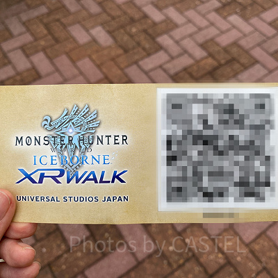 QRコード付きのチケット