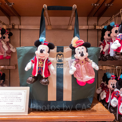 ぬいぐるみバッジ付きトートバッグ（ミラコスタグッズ）