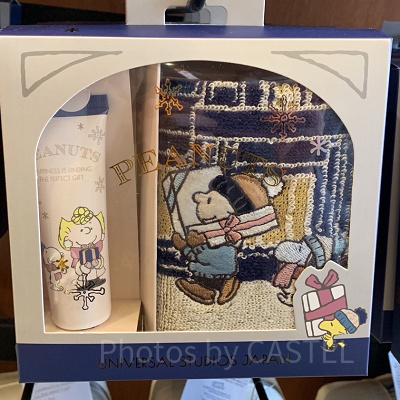 スヌーピータオル&ハンドクリームセット（USJクリスマスグッズ2023）