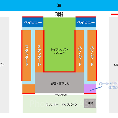 トイストーリーホテルのビューの地図（3階）