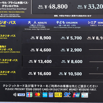 ユニバのクレジットカード情報