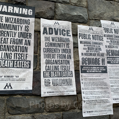 USJデス・イーター～ホグズミード村の危機～：張り紙