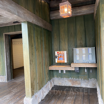 USJモバイルバッテリーレンタルサービス：アミティ・ビレッジ内のトイレ