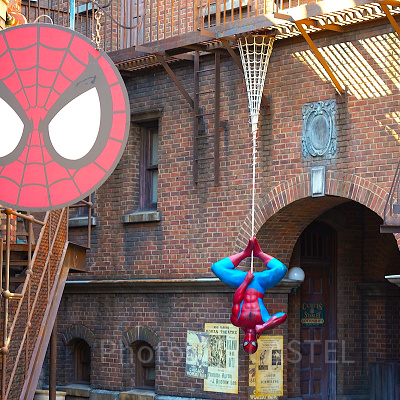 USJのスパイダーマン・フォトスポット