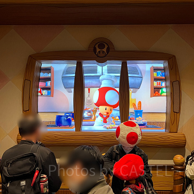 キノピオカフェの待ち列の様子