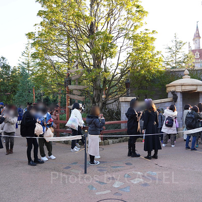 美女と野獣の待機列の様子（15時25分時点）