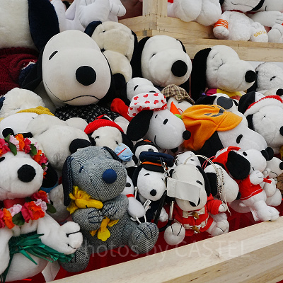 無数のスヌーピーグッズが並ぶワクワクする展示を楽しめます！