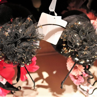 ミッキーポンポンカチューシャ ブラック スターデザイン キャステル Castel ディズニー情報