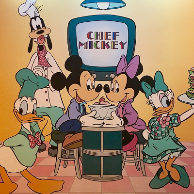 レトロでかわいらしいシェフミッキーのウェルカムイラスト キャステル Castel ディズニー情報