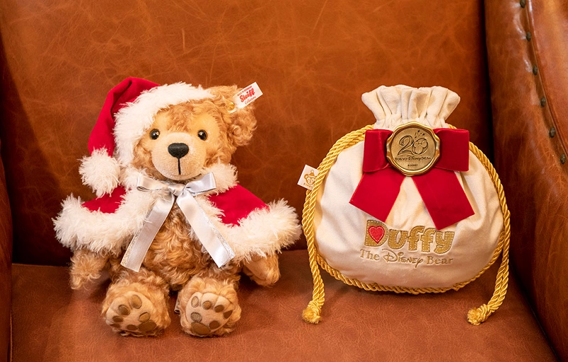 ディズニーシー　ダッフィー　シュタイフ　クリスマス限定　ぬいぐるみ ディズニーシー20周年】ダッフィーのぬいぐるみをシュタイフ社が