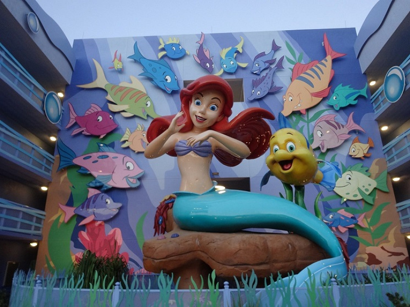 アートオブアニメーションホテルのフォトジェニックなアリエル キャステル Castel ディズニー情報