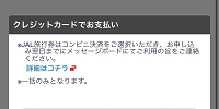 お支払い情報を入力（JAL）| キャステル | CASTEL ディズニー情報