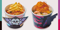 USJ秋フード：ドラキュラ・バターチキンカレー（左）とドラキュラ・グリーンカレー（右）| キャステル | CASTEL ディズニー情報